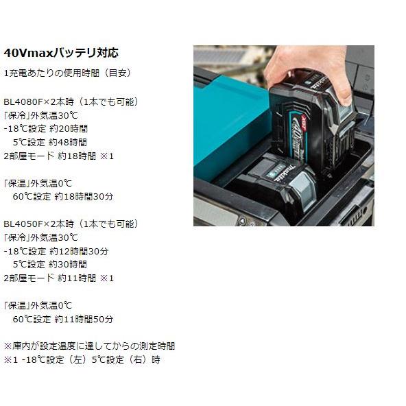 マキタ（makita） CW004GZ + BL4080F ×2本 40V 充電式保冷温庫 (青