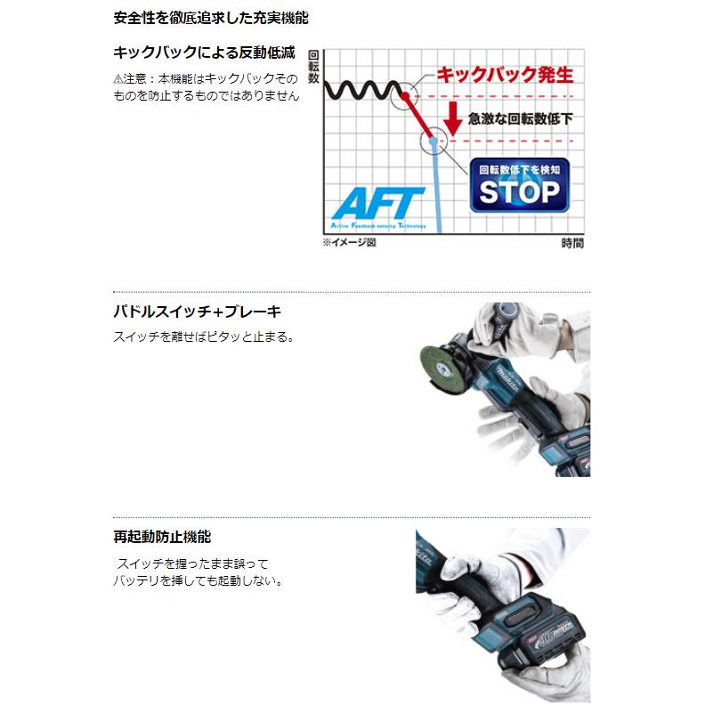 マキタ（makita） GA010GZ + BL4040F + ケース 40V 充電式ディスク 
