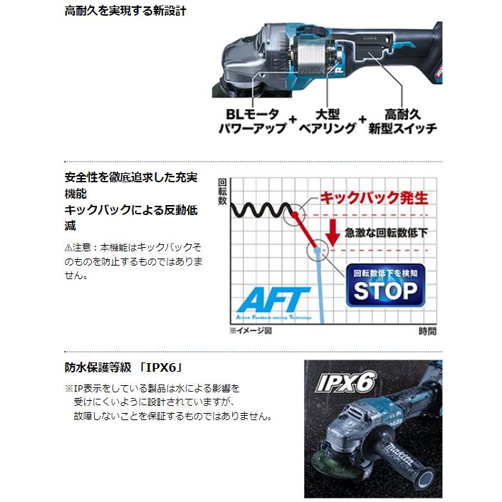 マキタ GA018GZ + ケース 40V 充電式ディスクグラインダ 本体+ケース｜techno-k｜05