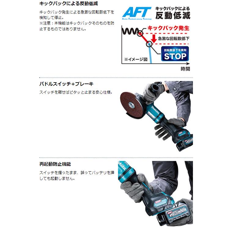 マキタ GA037GZ + ケース 180mm 充電式ディスクグラインダ 本体+ マキタ GA037GZ + ケース 180mm 充電式ディスクグラインダ 本体+