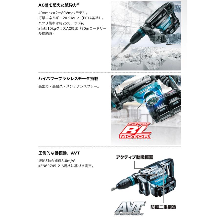 マキタ（makita） HM002GZK + BL4040 40V 充電式ハンマ 本体+4.0Ah