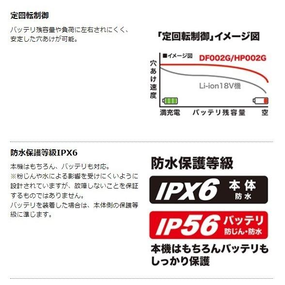 マキタ HP002GZ ＋ ケース 40V 充電式振動ドライバドリル 　本体+ケース　｜techno-k｜07