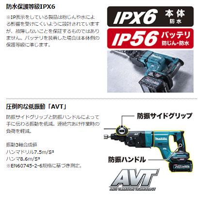 マキタ（makita） HR007GZK + BL4040 40V 充電式ハンマドリル 28mm 
