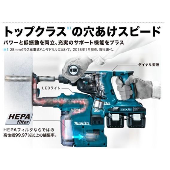 マキタ(Makita) 充電式ハンマドリル HR282DPG2 奥行60.4×高さ55.7×幅80.4cm mxn26g8 マキタ 28mm充電式ハンマドリル HR282DPG2 18V+18V – サンサンツール