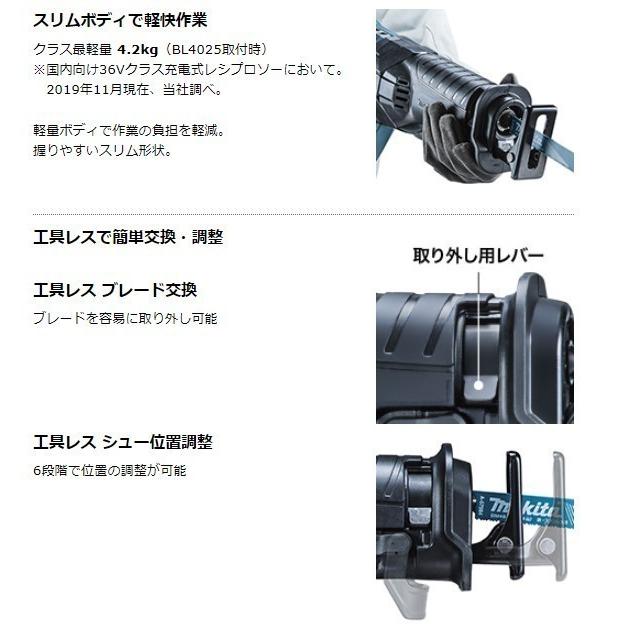 マキタ（makita） JR001GZ + CASE 40V 充電式レシプロソー 本体+ケース