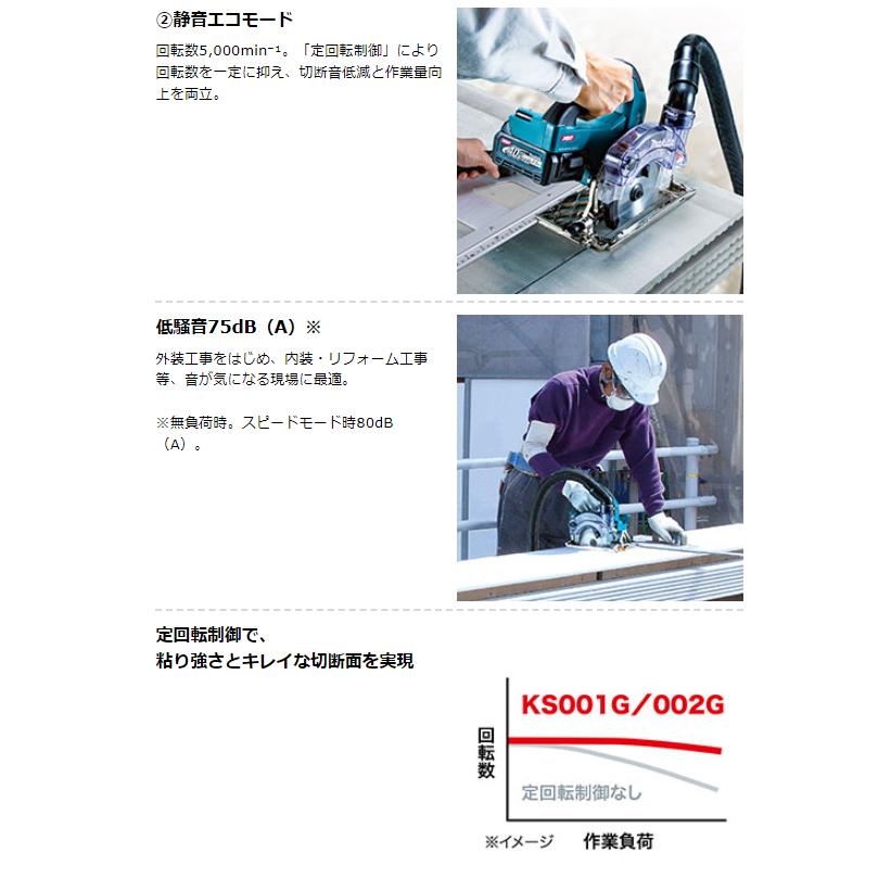 マキタ 充電式防じんマルノコ KS001GZ + A-66151 125mm 40V 本体 マキタ 充電式防じんマルノコ KS001GZ + A-66151 125mm 40V 本体