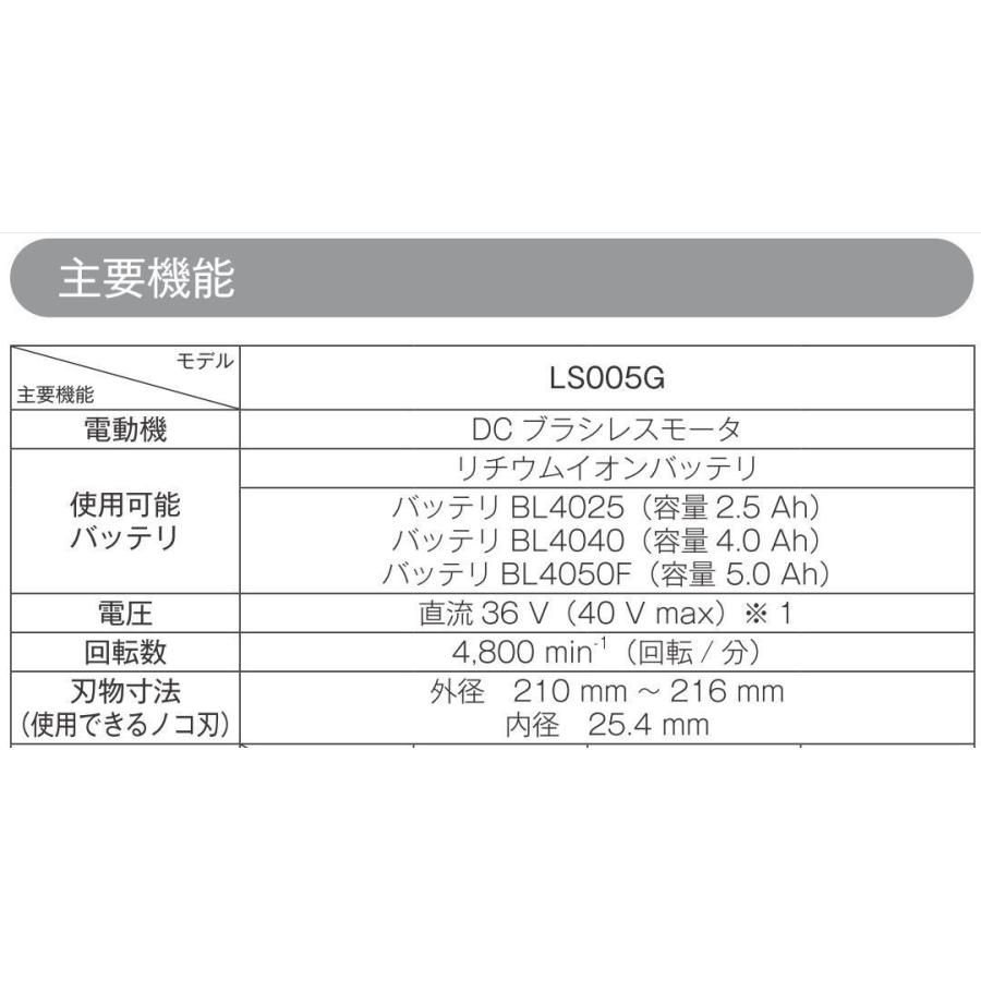 マキタ（makita） LS005GZ-BL4040 40V 216mm 充電式スライドマルノコ 