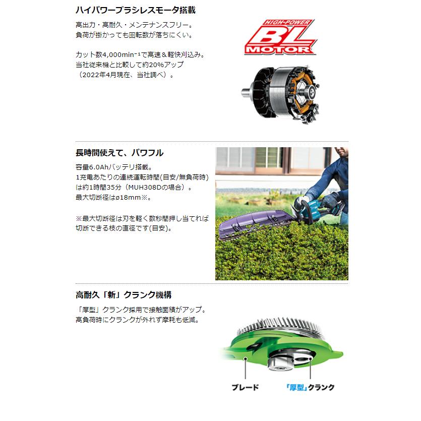 マキタ MUH368DZ 360mm 18V 充電式ヘッジトリマ 本体のみ マキタ MUH368DZ 360mm 18V 充電式ヘッジトリマ 本体のみ