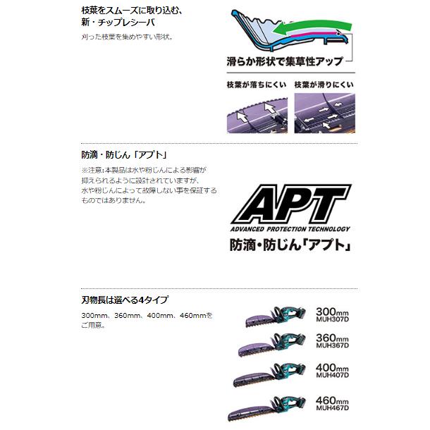 マキタ（makita） MUH467DZ + BL1860B 18V 充電式ヘッジトリマ 460mm