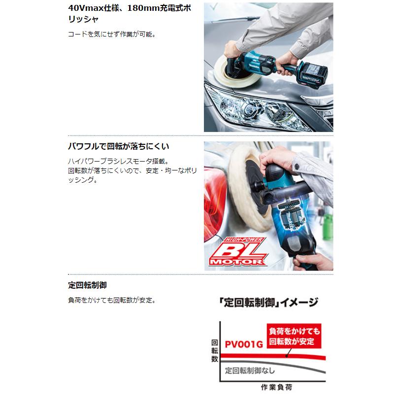 マキタ（makita） PV001GZ 40V 180mm 充電式ポリッシャ 本体のみ