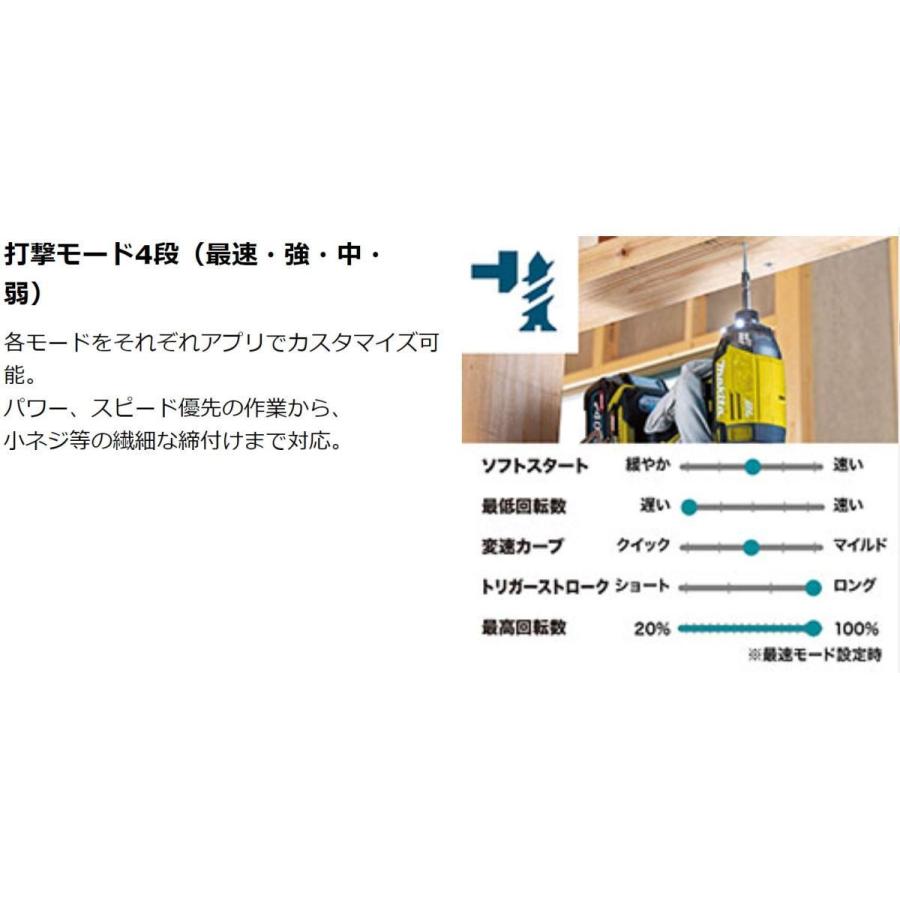 マキタ TD002GRDXB (注意　バッテリー1本仕様）(黒) 充電式インパクトドライバ 　本体+2.5Ahバッテリー1本+充電器+ケース　( TD002GRDX )｜techno-k｜10