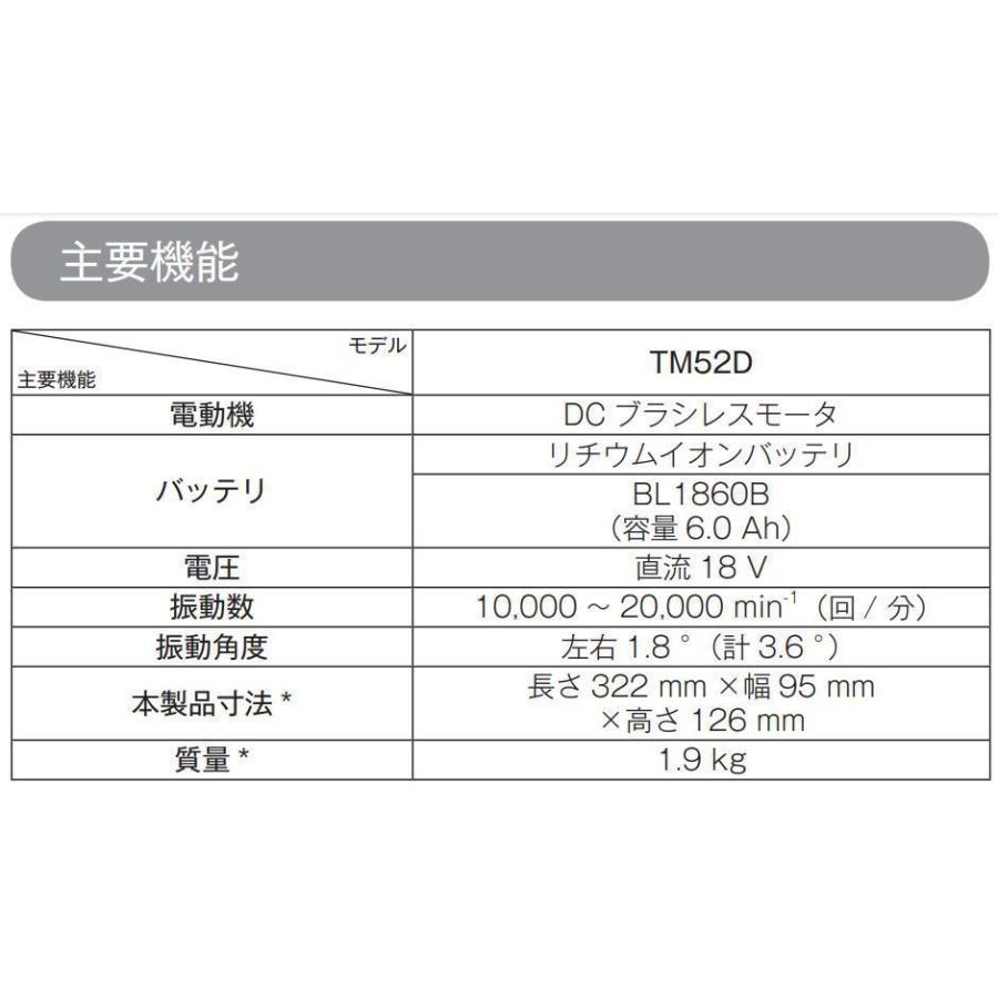 マキタ TM52DZ + BL1830B 18V 充電式マルチツール+3.0Ah マキタ TM52DZ + BL1830B 18V 充電式マルチツール+3.0Ah