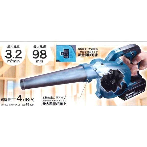 マキタ UB185DZ + BL1830B 18V充電式ブロア(本体のみ)+3.0Ah マキタ UB185DZ + BL1830B 18V充電式ブロア(本体のみ)+3.0Ah