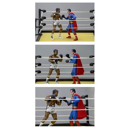 NECA DC Comics Superman vs Muhammad Ali Special Edition Action Figure (2 Pack)， 7"