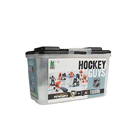 Kaskey Kids NHL Hockey Guys， Penguins vs. Flyers， 27 Pieces in Each Set， Includes 2 Teams， Accessories， and Travel Storage Case， Nostalgic Sports Acti_3