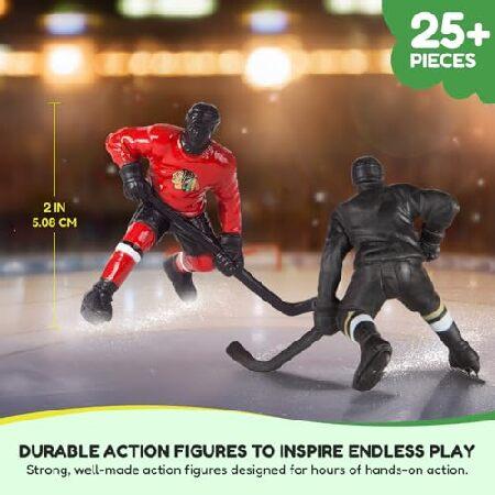 Kaskey Kids NHL Hockey Guys， Penguins vs. Flyers， 27 Pieces in Each Set， Includes 2 Teams， Accessories， and Travel Storage Case， Nostalgic Sports Acti_5