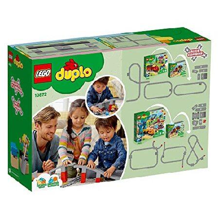 レゴ LEGO DUPLO Town Train Bridge and Tracks 10872 Building Kit (26 Piece)， Multicolor_3