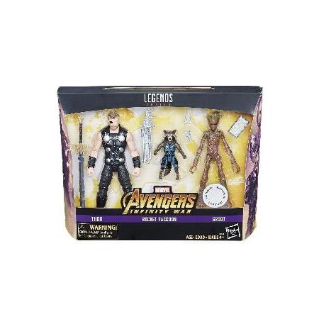 アベンジャーズ インフィニティ・ウォー マーベル・レジェンド 6インチ アクションフィギュア 3パック/ソー ＆ ロケット ＆ グルート [並行輸入品]_1