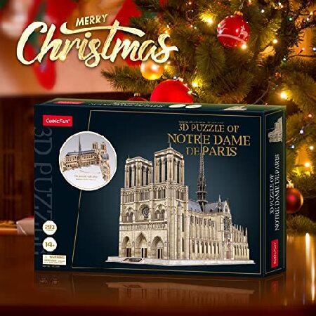 (Large Notre Dame de Paris for lovers) - CubicFun 3D Architecture Model Kits Puzzle Challenge for Adults，as Hobbies Gifts，Notre Dame de Paris France_5