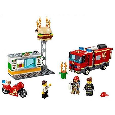 レゴ LEGO City Burger Bar Fire Rescue 60214 Building Kit， 2019 (327 Pieces)_1