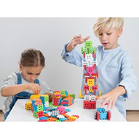 ECR4Kids 子供用ワッフルブロック 連結式組み立てブロックキット 子供