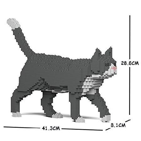 JEKCA ジェッカブロック タキシード猫 グレー 02S Sculptor_1