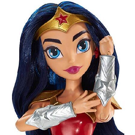 DC SUPER HERO GIRLS， Wonder Woman Teen to Super Hero Life Action Doll (approx.11-in) with Outfits and 9 Removable Accessories， Fully Articulated for A_5
