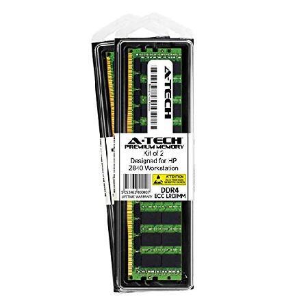 A-Tech 64GB キット (2 x 32GB) HP Z840 ワークステーション用 - DDR4 PC4-21300 2666Mhz ECC 負荷軽減 LRDIMM 2Rx4 - サーバー専用メモリRAM (AT378286SRV-X2L1の画像