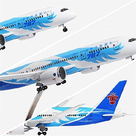 18インチ 1:130 飛行機 モデル 南中国787 ボーイング787 LEDライト付き