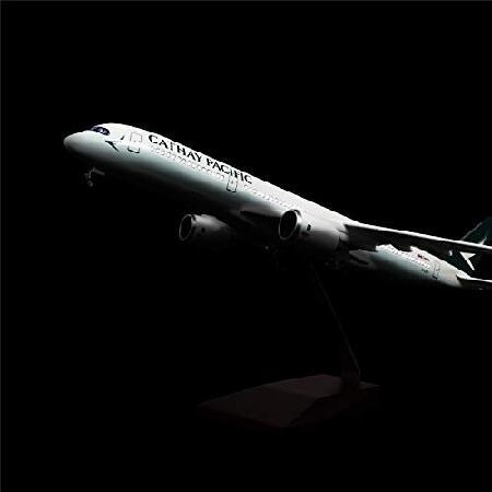 18インチ 1:160 飛行機モデル HK キャセイパシフィックエアバス350 LEDライト付き (タッチまたはサウンドコントロール) 装飾やギフトに_3