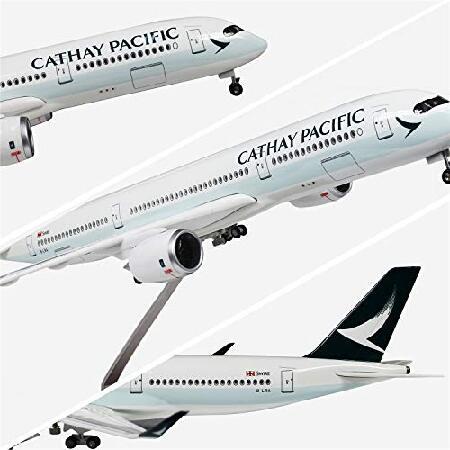 18インチ 1:160 飛行機モデル HK キャセイパシフィックエアバス350 LEDライト付き (タッチまたはサウンドコントロール) 装飾やギフトに_5