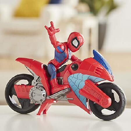 Playskool Heroes Sha Mega Mini Motorcycle Spidermanの画像