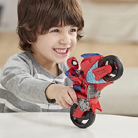 Playskool Heroes Sha Mega Mini Motorcycle Spidermanの画像