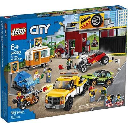 レゴ LEGO City Tuning Workshop Toy Car Garage 60258， Cool Building Set for Kids， New 2020 (897 Pieces)