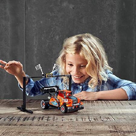 LEGO Technic Race Truck 42104 Pull-Back Model Truck Building Kit， New 2020 (227 Pieces)_1