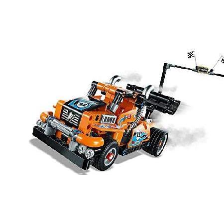 LEGO Technic Race Truck 42104 Pull-Back Model Truck Building Kit， New 2020 (227 Pieces)_2