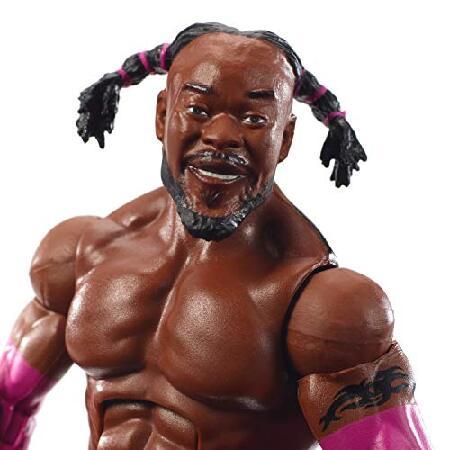 WWE Kofi Kingston Elite Collection Wrestlemania 35 Action Figure with Deluxe Articulation， Life-Like Detail， Authentic Ring Gear， Swappable Hands ＆ A_1