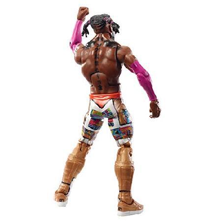 WWE Kofi Kingston Elite Collection Wrestlemania 35 Action Figure with Deluxe Articulation， Life-Like Detail， Authentic Ring Gear， Swappable Hands ＆ A_4