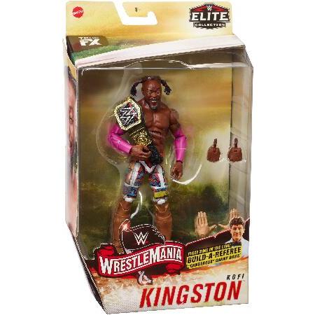 WWE Kofi Kingston Elite Collection Wrestlemania 35 Action Figure with Deluxe Articulation， Life-Like Detail， Authentic Ring Gear， Swappable Hands ＆ A_5