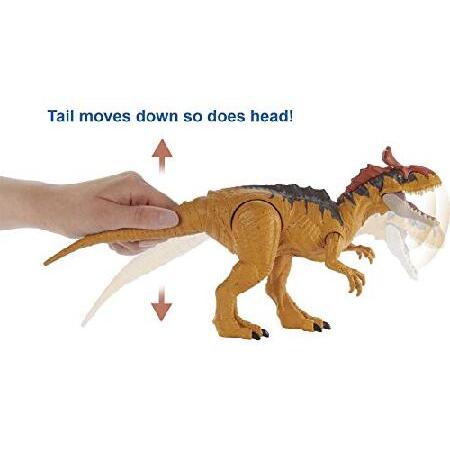 Jurassic World Toys Sound Strike Cryolophosaurus Figure with Strike and Chomping Action, Realistic Sounds, Movable Joints, Authentic Color and Textureの画像