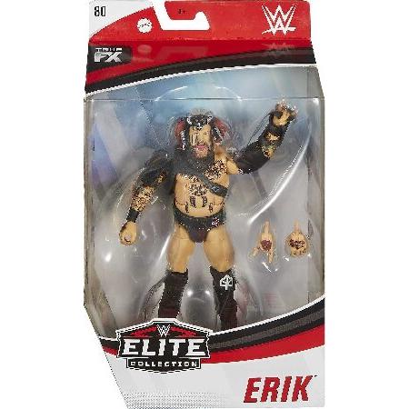 WWE Erik Elite Series #80 Deluxe Action Figure with Realistic Facial Detailing， Iconic Ring Gear ＆ Accessories_4