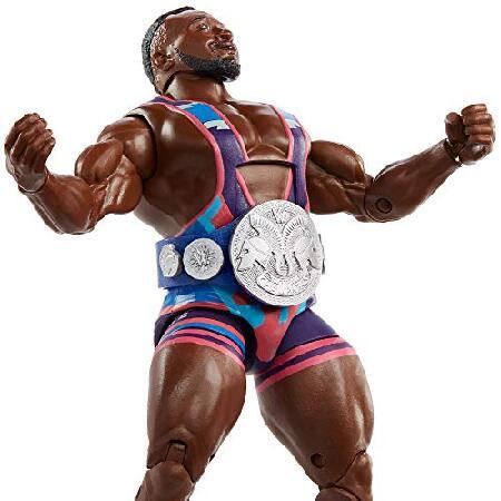 WWE Big E Elite Series #79 Deluxe Action Figure with Realistic Facial Detailing， Iconic Ring Gear ＆ Accessories_4