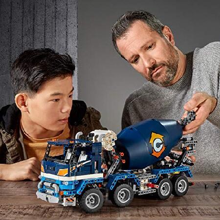 LEGO Technic Concrete Mixer Truck 42112 Building Kit， Kids Will Love Bringing The Construction Site to Life with This Cool Concrete Truck Toy Model Se