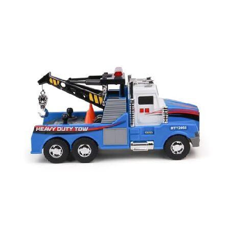 Mighty Fleet Motorized レッカー車 おもちゃ - 15インチ車両 ライト