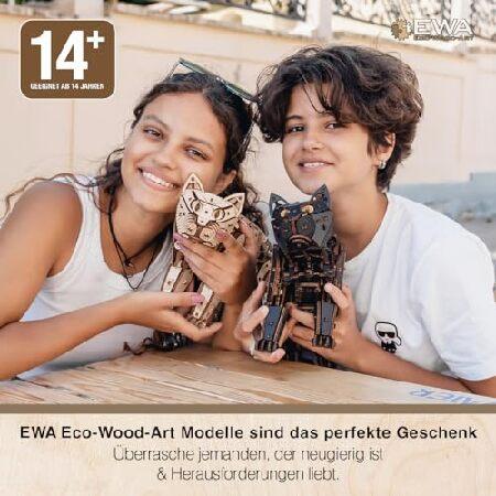 EWA Eco-Wood-Art Traktor Tracteur avec mecanisme de Changement de Vitesse 3D mecanique en Bois-Puzzle pour Adultes et Adolescents-Assemblage sans coll_4