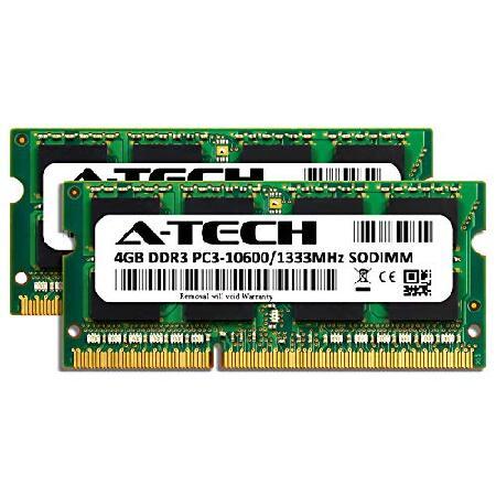 エーテック A-Tech 8GB (2 x 4GB) RAM Lenovo Essential B570用 | DDR3 1333MHz SODIMM PC3-10600 204ピン ノンECCメモリ アップグレードキット_1