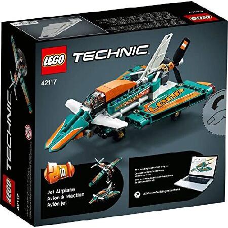 レゴ LEGO Technic Race Plane 42117 Toy to Jet Aeroplane 2 in 1 Stunt Model Building Set for Kids， Boys and Girls 7 Plus Years Old， Gift Idea