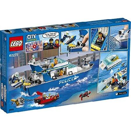 レゴ LEGO City Police Patrol Boat 60277 Building Kit; Cool Police Toy for Kids， New 2021 (276 Pieces)
