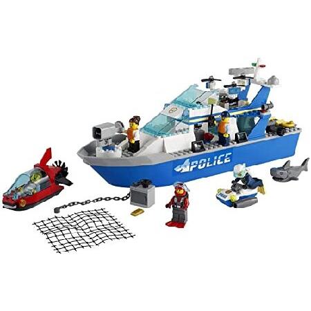 レゴ LEGO City Police Patrol Boat 60277 Building Kit; Cool Police Toy for Kids， New 2021 (276 Pieces)
