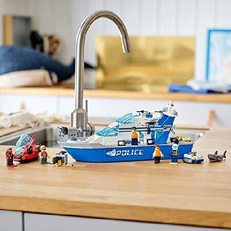 レゴ LEGO City Police Patrol Boat 60277 Building Kit; Cool Police Toy for Kids， New 2021 (276 Pieces)